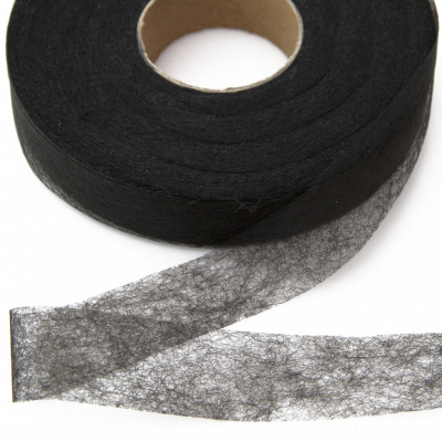 Прокладочная лента (паутинка) DF23, шир. 20 мм (боб. 100 м), цвет чёрный - купить в Биробиджане. Цена: 2.03 руб.