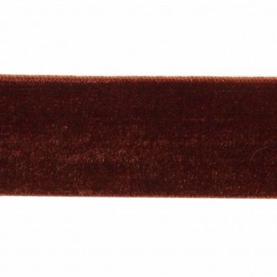 Лента бархатная нейлон, шир.25 мм, (упак. 45,7м), цв.120-шоколад - купить в Биробиджане. Цена: 981.09 руб.