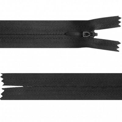 Молния потайная Т3, 60 см, хлопок, цвет чёрный - купить в Биробиджане. Цена: 10.13 руб.