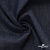 Ткань костюмная "Джинс" с начесом, 320 г/м2, 80% хлопок 20%полиэстер, шир. 160 см, т.синий - купить в Биробиджане. Цена 492.24 руб.