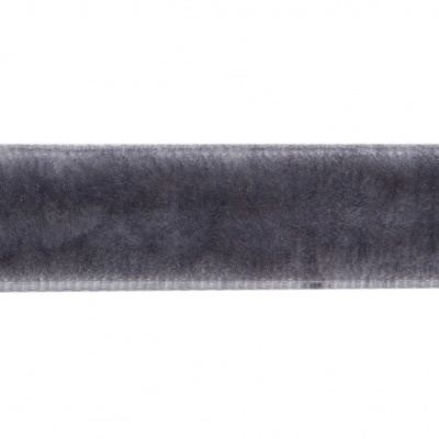 Лента бархатная нейлон, шир.12 мм, (упак. 45,7м), цв.189-т.серый - купить в Биробиджане. Цена: 457.61 руб.