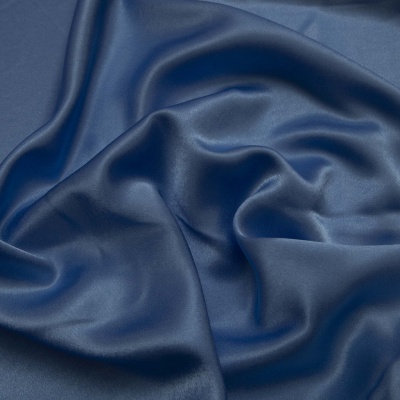 Поли креп-сатин 16-4132, 125 (+/-5) гр/м2, шир.150см, цвет голубой - купить в Биробиджане. Цена 155.57 руб.