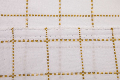Скатертная ткань 25537/2009, 174 гр/м2, шир.150см, цвет белый/бежевый - купить в Биробиджане. Цена 269.46 руб.