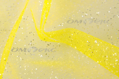 Сетка Глиттер, 40 гр/м2, шир.160см, цвет жёлтый - купить в Биробиджане. Цена 163.01 руб.