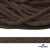 Шнур плетеный d-6 мм, 70% хлопок 30% полиэстер, уп.90+/-1 м, цв.1073-т.коричневый - купить в Биробиджане. Цена: 594 руб.