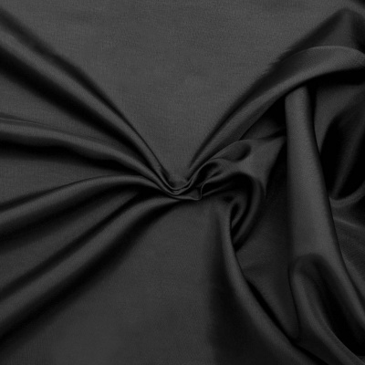 Ткань подкладочная 220T, TR 55/45, черный/Black 85 г/м2, шир.145 см. - купить в Биробиджане. Цена 209.52 руб.