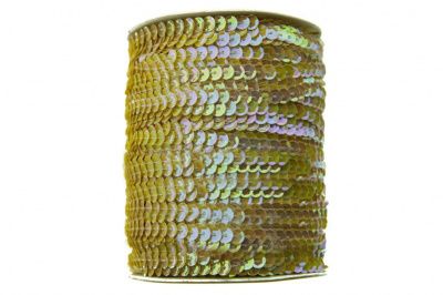 Пайетки "ОмТекс" на нитях, CREAM, 6 мм С / упак.73+/-1м, цв. А-319 - белый - купить в Биробиджане. Цена: 300.55 руб.
