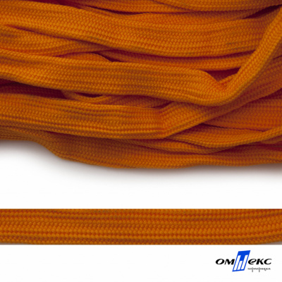 Шнур плетеный (плоский) d-12 мм, (уп.90+/-1м), 100% полиэстер, цв.267 - оранжевый - купить в Биробиджане. Цена: 8.62 руб.