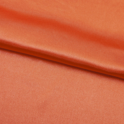 Поли креп-сатин 17-1350, 120 гр/м2, шир.150см, цвет оранжевый - купить в Биробиджане. Цена 155.57 руб.