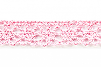 Тесьма кружевная 0621-1607, шир. 15 мм/уп. 20+/-1 м, цвет 096-розовый - купить в Биробиджане. Цена: 302.42 руб.