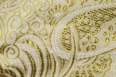 Ткань костюмная жаккард №5, 140 гр/м2, шир.150см, цвет золото - купить в Биробиджане. Цена 383.29 руб.