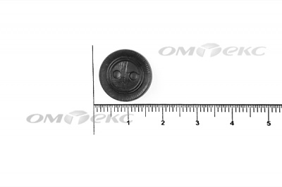 51820/15 мм (2 пр)  черные пуговицы - купить в Биробиджане. Цена: 0.87 руб.