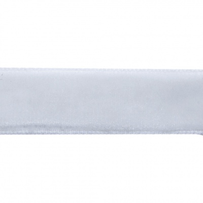 Лента бархатная нейлон, шир.12 мм, (упак. 45,7м), цв.01-белый - купить в Биробиджане. Цена: 457.61 руб.