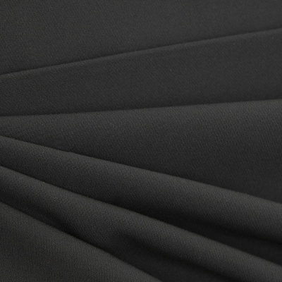 Костюмная ткань "Элис", 220 гр/м2, шир.150 см, цвет чёрный - купить в Биробиджане. Цена 308 руб.