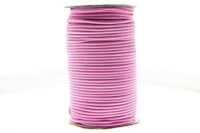 0370-1301-Шнур эластичный 3 мм, (уп.100+/-1м), цв.141- розовый - купить в Биробиджане. Цена: 464.31 руб.