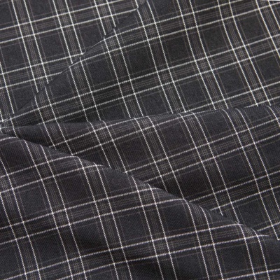 Ткань костюмная клетка 25052 2027, 198 гр/м2, шир.150см, цвет т.серый/сер/бел - купить в Биробиджане. Цена 427.13 руб.
