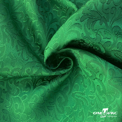 Ткань жаккард королевский, 100% полиэстр 180 г/м 2, шир.150 см, цв-зеленый - купить в Биробиджане. Цена 293.39 руб.