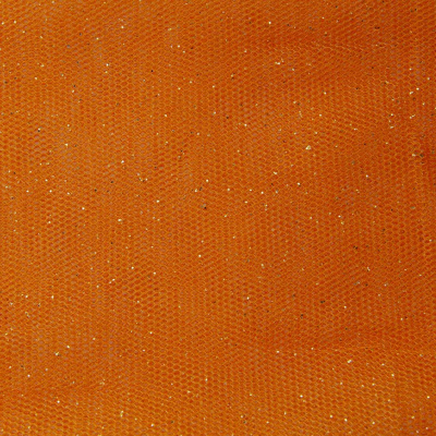 Сетка Глиттер, 24 г/м2, шир.145 см., оранжевый - купить в Биробиджане. Цена 117.24 руб.