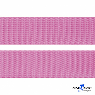 Розовый- цв.513 -Текстильная лента-стропа 550 гр/м2 ,100% пэ шир.20 мм (боб.50+/-1 м) - купить в Биробиджане. Цена: 318.85 руб.