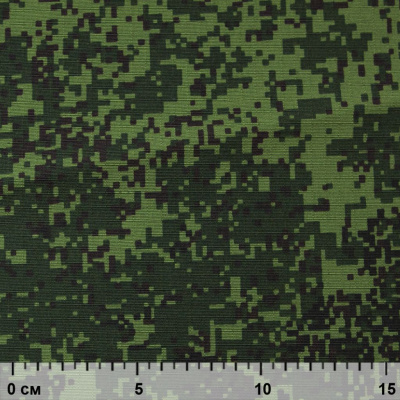 Униформ Рип Стоп 80/20 полиэфир/хлопок, 205 г/м2,  принтованный темно-зеленый, ВО, шир. 150 см - купить в Биробиджане. Цена 191.15 руб.
