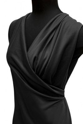 Трикотаж "Grange" BLACK 1# (2,38м/кг), 280 гр/м2, шир.150 см, цвет чёрно-серый - купить в Биробиджане. Цена 861.22 руб.