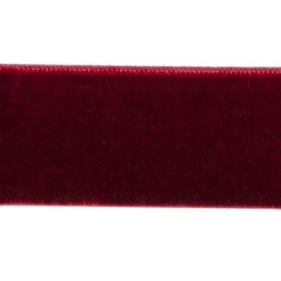 Лента бархатная нейлон, шир.25 мм, (упак. 45,7м), цв.240-бордо - купить в Биробиджане. Цена: 809.01 руб.