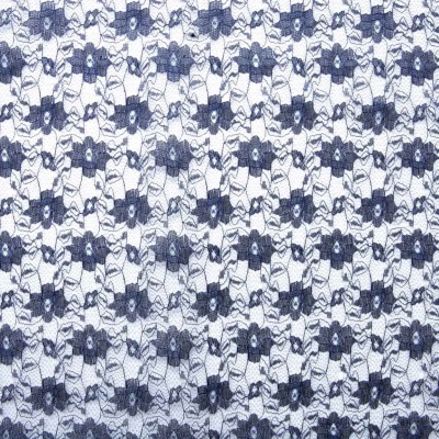 Кружевное полотно гипюр 10102, шир.150 см, цвет т.синий/dark blue - купить в Биробиджане. Цена 177.14 руб.
