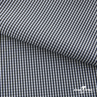 Ткань сорочечная Клетка Виши, 115 г/м2, 58% пэ,42% хл, шир.150 см, цв.6-черный, (арт.111) - купить в Биробиджане. Цена 306.69 руб.