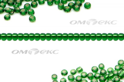 Бисер (SL) 11/0 ( упак.100 гр) цв.27В - зелёный - купить в Биробиджане. Цена: 53.34 руб.