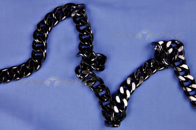 Цепь металл декоративная №9 (13,5*16,5) черная (10+/-1 м)  - купить в Биробиджане. Цена: 808.92 руб.