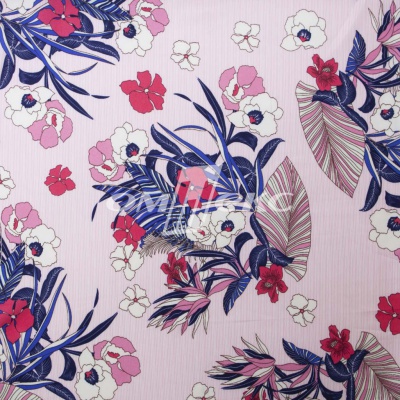 Плательная ткань "Фламенко" 18.1, 80 гр/м2, шир.150 см, принт растительный - купить в Биробиджане. Цена 239.03 руб.