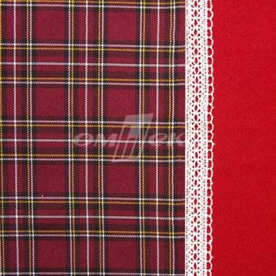 Ткань костюмная клетка 24379 2012, 230 гр/м2, шир.150см, цвет бордовый/бел/жел - купить в Биробиджане. Цена 539.74 руб.