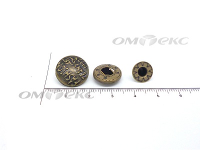 Кнопки металл 15 мм альфа антик с рис.№3  - купить в Биробиджане. Цена: 2.90 руб.