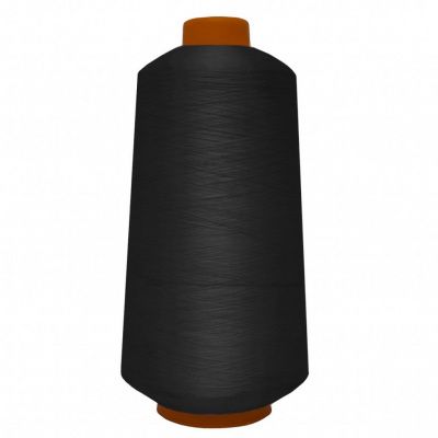 Нитки текстурированные некручёные, намот. 15 000 м, цвет чёрный - купить в Биробиджане. Цена: 204.10 руб.