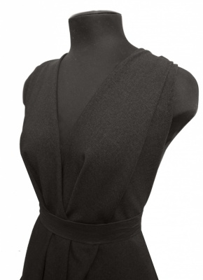 Ткань костюмная 25389 2002, 219 гр/м2, шир.150см, цвет т.серый - купить в Биробиджане. Цена 334.09 руб.