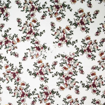 Плательная ткань "Фламенко" 23.1, 80 гр/м2, шир.150 см, принт растительный - купить в Биробиджане. Цена 264.56 руб.