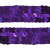 Тесьма с пайетками 12, шир. 20 мм/уп. 25+/-1 м, цвет фиолет - купить в Биробиджане. Цена: 778.19 руб.