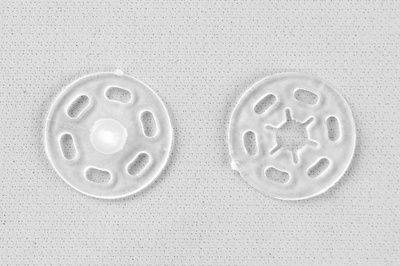 Кнопки пришивные пластиковые 15 мм, блистер 24шт, цв.-прозрачные - купить в Биробиджане. Цена: 68.79 руб.