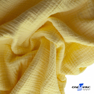 Ткань Муслин, 100% хлопок, 125 гр/м2, шир. 135 см (12-0824) цв.лимон нюд - купить в Биробиджане. Цена 337.25 руб.