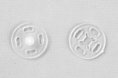 Кнопки пришивные пластиковые 13 мм, блистер 24шт, цв.-прозрачные - купить в Биробиджане. Цена: 62.27 руб.