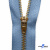 Молнии джинсовые металл т-5, 18 см латунь (YG), цв.-деним (231) - купить в Биробиджане. Цена: 22.80 руб.