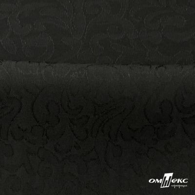 Ткань жаккард королевский, 100% полиэстр 180 г/м 2, шир.150 см, цв-черный - купить в Биробиджане. Цена 296.39 руб.