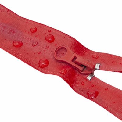 Молния водонепроницаемая PVC Т-7, 60 см, разъемная, цвет (820) красный - купить в Биробиджане. Цена: 49.39 руб.