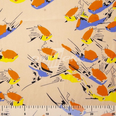Плательная ткань "Софи" 14.1, 75 гр/м2, шир.150 см, принт птицы - купить в Биробиджане. Цена 241.49 руб.