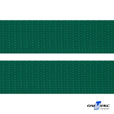 Зелёный- цв.876 -Текстильная лента-стропа 550 гр/м2 ,100% пэ шир.20 мм (боб.50+/-1 м) - купить в Биробиджане. Цена: 318.85 руб.