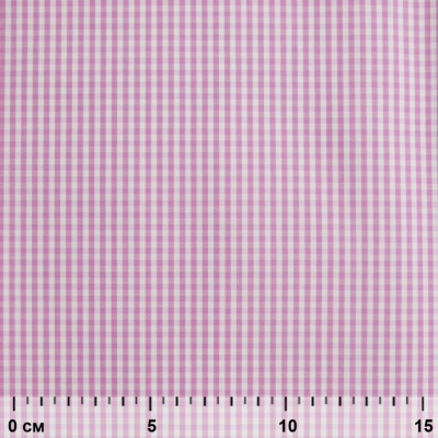 Ткань сорочечная Клетка Виши, 115 г/м2, 58% пэ,42% хл, шир.150 см, цв.1-розовый, (арт.111) - купить в Биробиджане. Цена 306.69 руб.