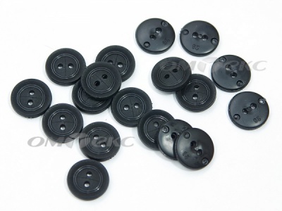 51820/18 мм (2 пр) черные пуговицы - купить в Биробиджане. Цена: 0.82 руб.