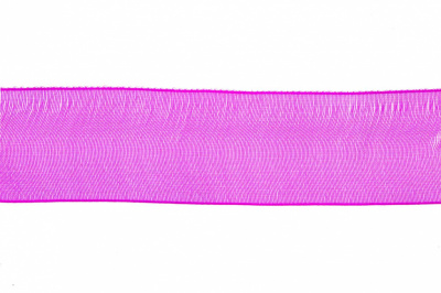 Лента органза 1015, шир. 10 мм/уп. 22,8+/-0,5 м, цвет ярк.розовый - купить в Биробиджане. Цена: 38.39 руб.