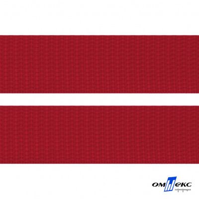 Красный - цв.171- Текстильная лента-стропа 550 гр/м2 ,100% пэ шир.50 мм (боб.50+/-1 м) - купить в Биробиджане. Цена: 797.67 руб.