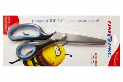 Ножницы арт.0330-6052 "ЗИГ-ЗАГ" 5 мм, для плотных тканей , 9"/ 229 мм - купить в Биробиджане. Цена: 733.08 руб.
